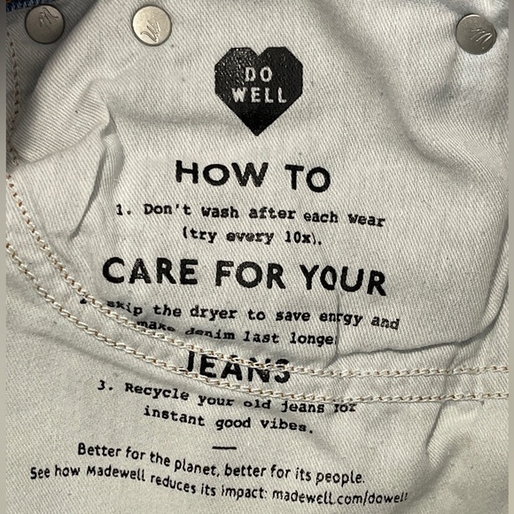 Madewell The Perfect Vintage Straight Jean Becker Wash Button Fly N3915 - Picture 9 of 13